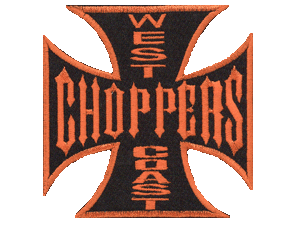West Coast Choppers 4 inch black and orange cross